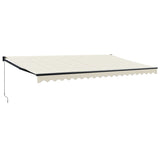 Tenda da Sole Retrattile Crema 5x3 m in Tessuto e Alluminio
