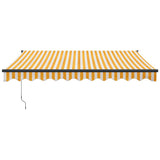 Tenda Retrattile Gialla e Bianca 3x2,5 m in Tessuto e Alluminio