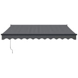 Tenda da Sole Retrattile Antracite 3x2,5 m Tessuto e Alluminio