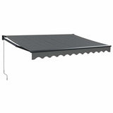 Tenda da Sole Retrattile Antracite 3,5x2,5m Tessuto e Alluminio