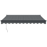 Tenda da Sole Retrattile Antracite 3,5x2,5m Tessuto e Alluminio