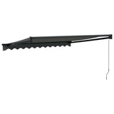 Tenda da Sole Retrattile Antracite 3,5x2,5m Tessuto e Alluminio
