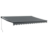 Tenda da Sole Retrattile Antracite 4x3 m in Tessuto e Alluminio