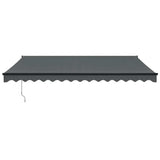 Tenda da Sole Retrattile Antracite 4x3 m in Tessuto e Alluminio