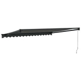 Tenda da Sole Retrattile Antracite 4x3 m in Tessuto e Alluminio