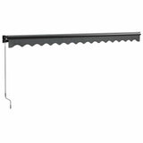 Tenda da Sole Retrattile Antracite 4x3 m in Tessuto e Alluminio