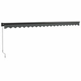 Tenda da Sole Retrattile Antracite 5x3 m in Tessuto e Alluminio