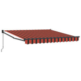 Tenda Retrattile Arancione e Marrone 3x2,5m Tessuto e Alluminio