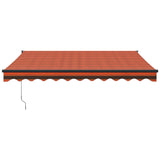 Tenda Retrattile Arancione e Marrone 3x2,5m Tessuto e Alluminio