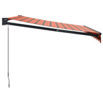 Tenda Retrattile Arancione e Marrone 3x2,5m Tessuto e Alluminio