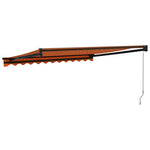 Tenda Retrattile Arancione e Marrone 3x2,5m Tessuto e Alluminio