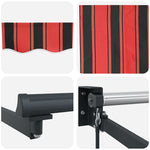 Tenda Retrattile Arancione e Marrone 3x2,5m Tessuto e Alluminio