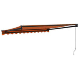 Tenda Retrattile Arancione Marrone 3,5x2,5m Tessuto e Alluminio