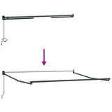 Tenda Retrattile Arancione Marrone 3,5x2,5m Tessuto e Alluminio