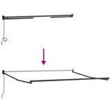 Tenda Retrattile Arancione Marrone 3,5x2,5m Tessuto e Alluminio