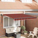 Tenda Retrattile Arancione Marrone 3,5x2,5m Tessuto e Alluminio