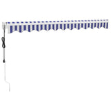 Tenda Sole Automatica Retrattile Blu e Bianca 3x2,5 m