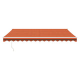 Tenda Sole Automatica Retrattile Arancione e Marrone 4x3 m
