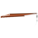 Tenda Sole Automatica Retrattile Arancione e Marrone 4x3 m