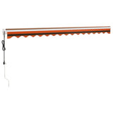 Tenda Sole Automatica Retrattile Arancione e Marrone 4x3 m