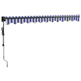 Tenda Sole Automatica Retrattile Blu e Bianca 3x2,5 m