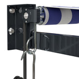 Tenda Sole Automatica Retrattile Blu e Bianca 3x2,5 m