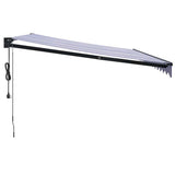 Tenda Sole Automatica Retrattile Blu e Bianca 4x3 m