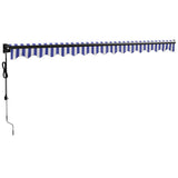 Tenda Sole Automatica Retrattile Blu e Bianca 4x3 m