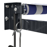 Tenda Sole Automatica Retrattile Blu e Bianca 4x3 m