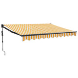 Tenda Sole Automatica Retrattile Gialla e Bianca 3x2,5 m