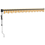 Tenda Sole Automatica Retrattile Gialla e Bianca 3x2,5 m