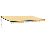 Tenda Sole Automatica Retrattile Gialla e Bianca 5x3 m