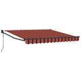 Tenda Sole Automatica Retrattile Arancione e Marrone 3,5x2,5 m