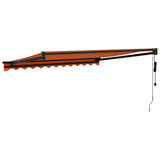 Tenda Sole Automatica Retrattile Arancione e Marrone 3,5x2,5 m