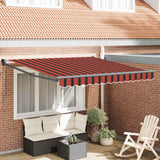 Tenda Sole Automatica Retrattile Arancione e Marrone 3,5x2,5 m