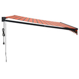 Tenda Sole Automatica Retrattile Arancione e Marrone 4x3 m