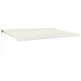 Tenda da Sole Retrattile Crema 5x3 m in Tessuto e Alluminio