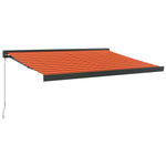 Tenda Retrattile Arancione e Marrone 3x2,5m Tessuto e Alluminio