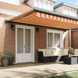 Tenda Sole Retrattile Gialla e Bianca 5x3 m Tessuto e Alluminio