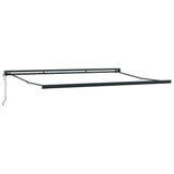 Tenda Sole Retrattile Gialla e Bianca 5x3 m Tessuto e Alluminio