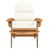 Sedia Adirondack da Giardino con Cuscini Legno Massello Acacia