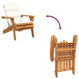 Sedia Adirondack da Giardino con Cuscini Legno Massello Acacia