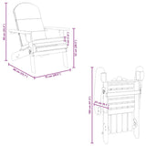 Sedia Adirondack da Giardino con Cuscini Legno Massello Acacia