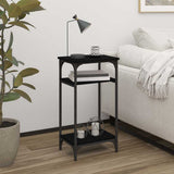 Tavolino Nero 40x30x75 cm in Legno truciolato