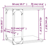 Tavolino Rovere Sonoma 50x35x52 cm in Legno truciolato