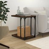 Tavolino da Salotto Rovere Fumo 50x35x52 cm Legno truciolato