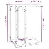Tavolino Rovere Fumo 40x30x60 cm in Legno truciolato