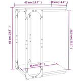 Tavolino Rovere Marrone 40x30x60 cm in Legno truciolato