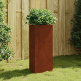 Fioriera da Giardino 40x34,5x75 cm in Acciaio Corten