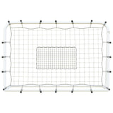 Rete Rimbalzante Calcio Bianca e Nera 184x61x123cm Acciaio e PE